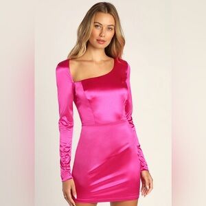 Lulus Neon Hot Pink Dress